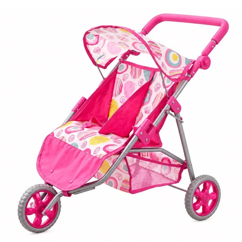Baby doll twin stroller - stroller, pink