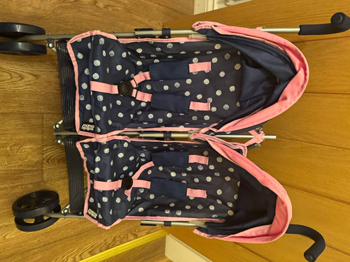 Twin doll pram pushchair - twin,