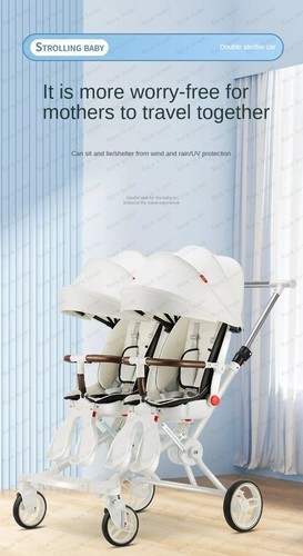 Portable twins stroller infant - twins,