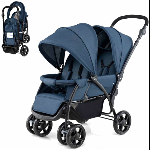 Double baby stroller - double,